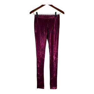 Balera Dance Leggings Pants Metallic Pink Youth Girls Kids SIZE LC LARGE